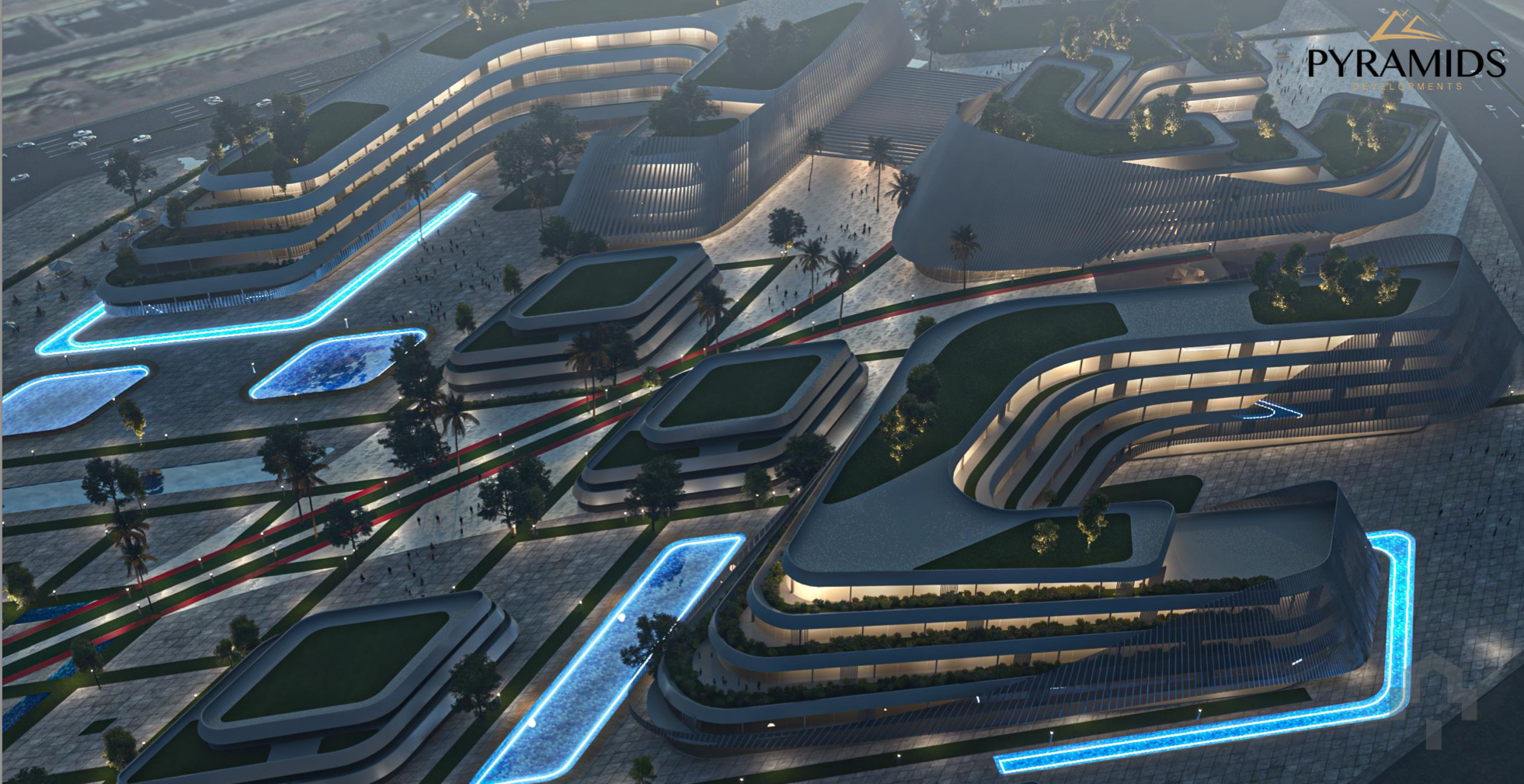 Pyramids City Background